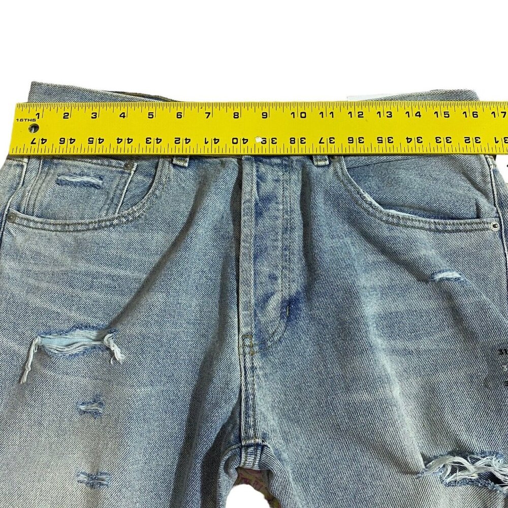 Pac Sun Jeans Men's Size 31 Vintage Loose Distressed button fly Denim Jeans - Picture 5 of 8